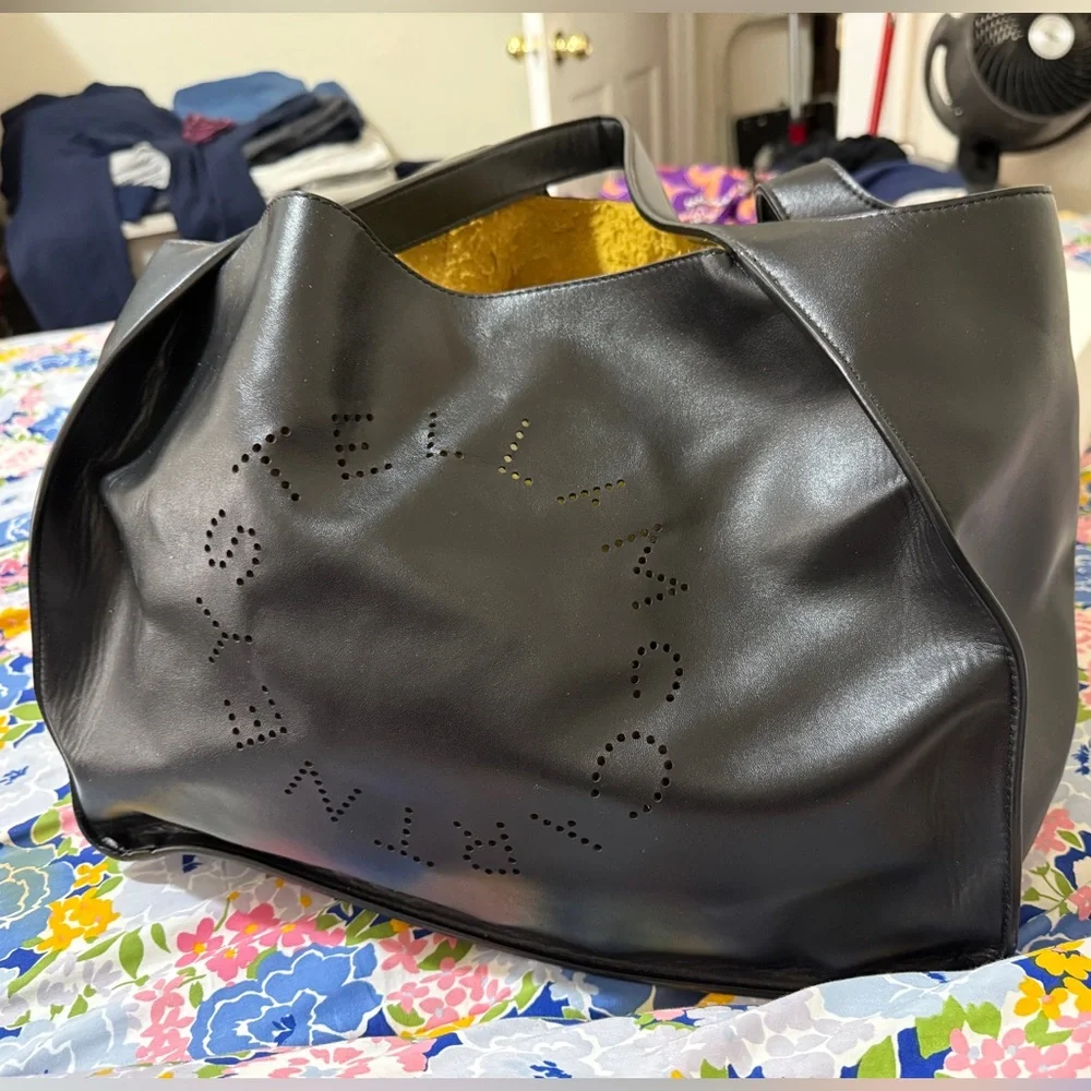 Stella McCartney Black Tote with Gold Lining - Picture 1 of 13